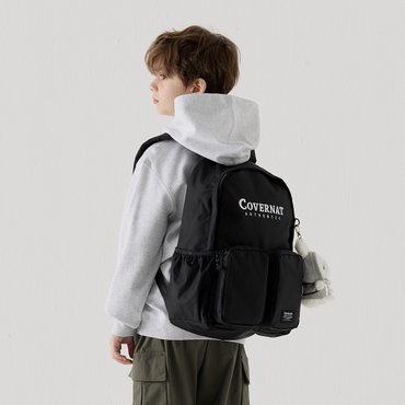 커버낫 키즈 경량 나일론 투포켓 백팩 블랙 CK2500BP30BK