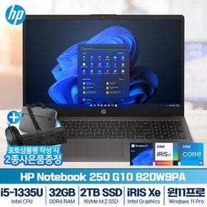 250 G10 820W9PA i5-1335U (8GB/ 512G/ Win11Pro) [32GB RAM 구성(16GB*2)+2TB (SSD)교체]