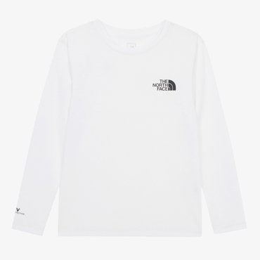 노스페이스 [노스페이스키즈 공식] NT7TR20S 키즈 서프사이드 긴팔 라운드 티_WHITE
