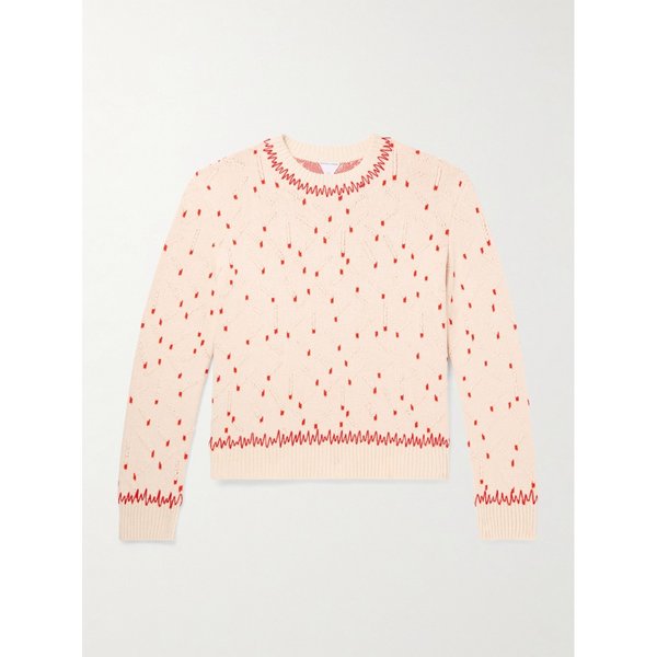 자수 자카드 니트 코튼 블렌드 셰닐 스웨터 46376663162838884