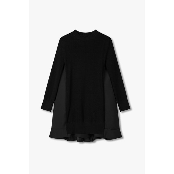 여성 슈팅 믹스 니트 드레스 6415361101000