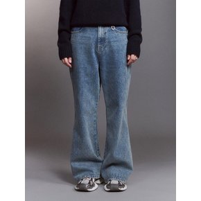 Soft-Flared Denim Pants (BLUE)