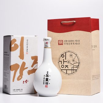  이강주 호리병 2호 25도 750ml 선물세트(쇼핑백 포함) 전주 전통주 명절