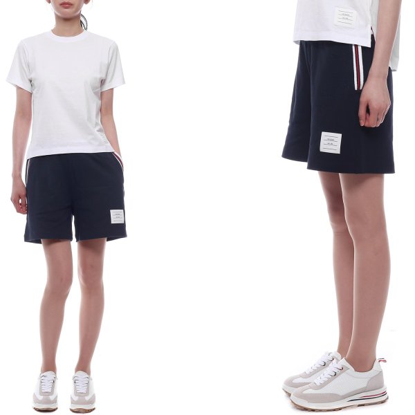 [부산점] 25SS 여성 클래식 피케 스트라이프 쇼츠 팬츠 (FJQ108A 00050 415 25S)