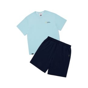 한정특가![온라인전용] K252UPB902 냉감 5부 상하 SET AQUA
