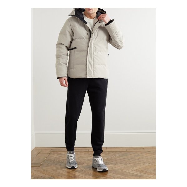 맥밀란 로고 아플리케 퀼팅 셸 후드 다운 파카 뉴트럴 1647597285220262