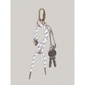 Multi rope key ring White