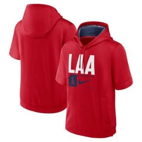 [해외] 1036872 나이키 MLB LA 에인절스 Tri Code Lockup Short Sleeve Hoodie - Red