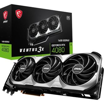  영국 MSI 그래픽카드0108 GeForce RTX 4080 16GB VENTUS 3X OC Gaming Graphics Card GDDR6X 255