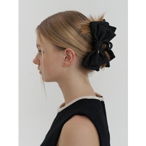 카인더베이비 [단독] jacquard double ribbon hair claw (2color)