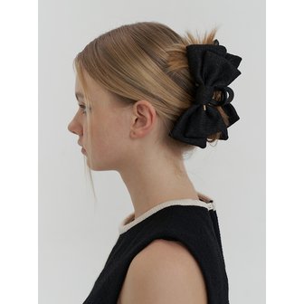 카인더베이비 [단독] jacquard double ribbon hair claw (2color)