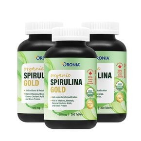 캐나다 오로니아 스피루리나 골드 Spirulina GOLD 300정 3개