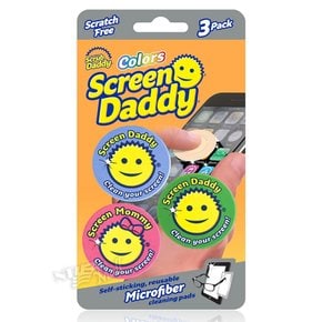 스크럽대디 스크린대디 멀티컬러 재사용 극세사 액정 클리너 3개 SCRUB DADDY SCREEN CLEANING M