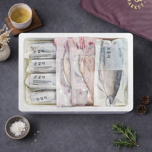 [9/21일 10시 결제건까지 명절전배송] 신세계 VIP 3종 세트 1.7kg(갈치700g*1미,옥돔230g*2미,고등어180g*3팩/신세계가방 포장)