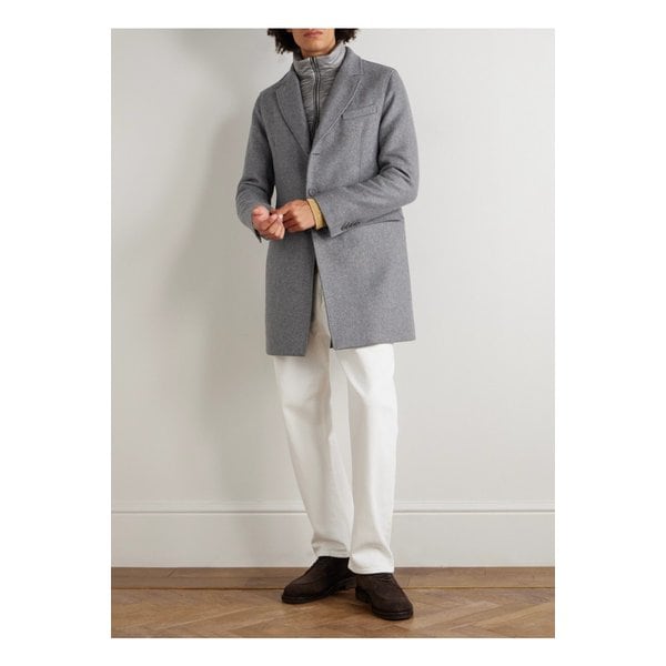 컨버터블 패디드 울 블렌드 퀼티드 쉘 코트 46376663162875010