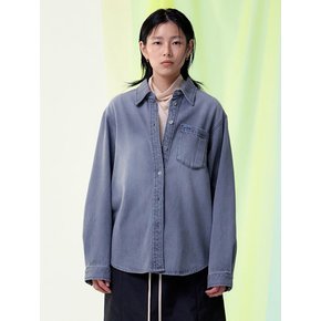 Denim Semi Overfit Shirts  Grey (KE5160M013)