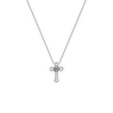 BOTTONY CROSS PENDANT SILVER_WHITE / 62922032155