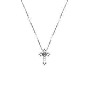 BOTTONY CROSS PENDANT SILVER_WHITE / 62922032155