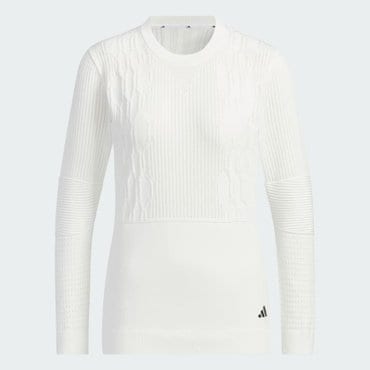 아디다스골프 2024 S/S Women Golf 프라임니트 그라데이션 패턴 긴팔 크루넥 풀오버 IN6610 (화이트)