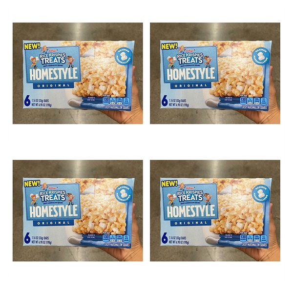 [해외직구]켈로그 라이스 크리스피 오리지널 바 198g 6입 4팩 Kellogg`s Rice Krispies Treats ...