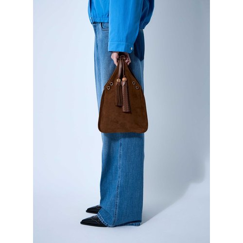 [해외배송] 25 F/W 미우미우 스웨이드 핸드백 WITH TASSELS 5BA295 2CSS F0316 B0111655334
