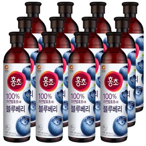 블루베리 청정원 대상 홍초 900ml x 12개입 복분자