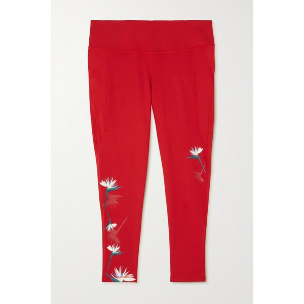 Thebe Magugu Floral-print Stretch Recycled-jersey Leggings 레드 43769801098480867