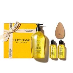 [기프트][단독] 아몬드 소프트닝 샤워 오일 500ml 세트(아망드 쉬블리므)(+디럭스 2종+괄사)