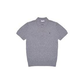 [U.S. POLO ASSN.] 24SS 차콜그레이 면혼방 반팔 카라니트 남성