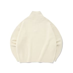 SP PBT SOFT HALF ZIP KNIT-IVORY