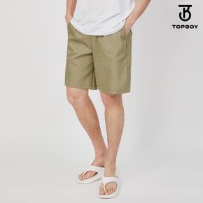 린넨 5부 밴딩 면 팬츠 (MU154)