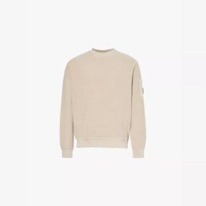 이스퀘어 5489247 CP COMPANY Emerized diagonal-fleece crewneck cotton-jersey sweatshirt