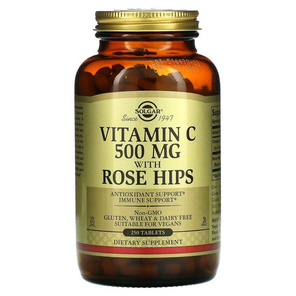 해외배송 Solgar 솔가 비타민C 로즈힙 500mg 250정 2개 Vitamin C