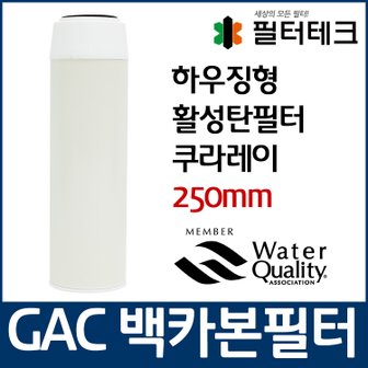 제이슨 GAC 백카본 활성탄필터 언더씽크 하우징용 250mm