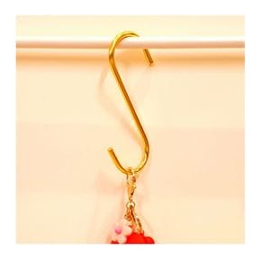 S자 메탈 고리 골드 12cm