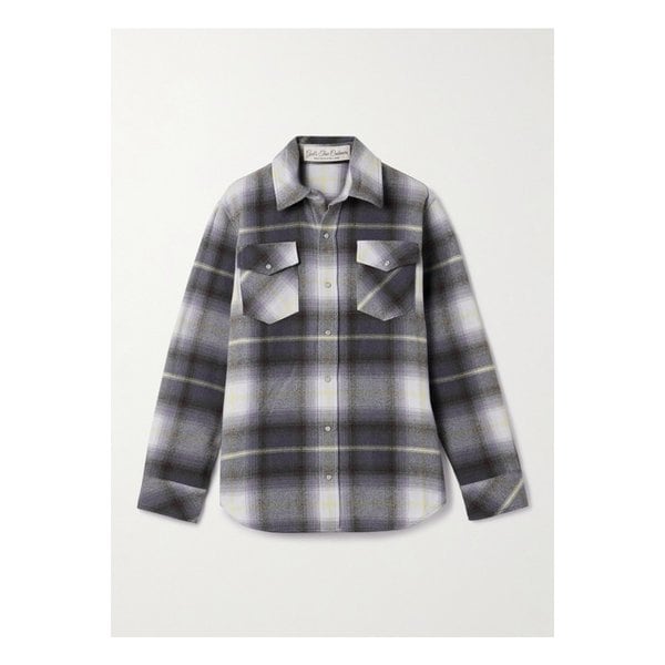 갓스 트루 캐시미어 체크 캐시미어 셔츠 그레이 46376663162919041