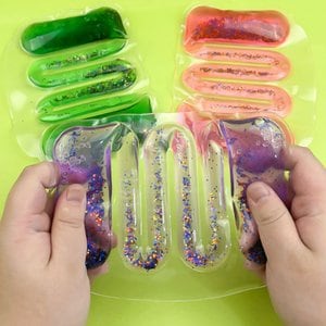 유니커블 부드러운 글리터 반짝이 워터백 말랑이 주물럭 스트레스 해소 액체 집콕 놀이 피젯 토이 장난감