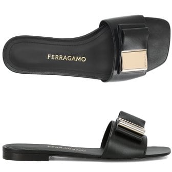 페라가모 [부산점] h_LYANA NERO 763707 여성 슬라이드 샌들 슬리퍼