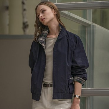 노운베러 Curved pocket blouson jumper KNFW02JP02_Navy