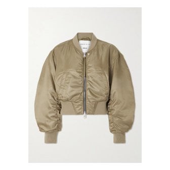 에이골디 쇼디치 스키 클럽 제트 크롭  새틴 트윌 보머 재킷 밀리터리 그린 1647597350108733