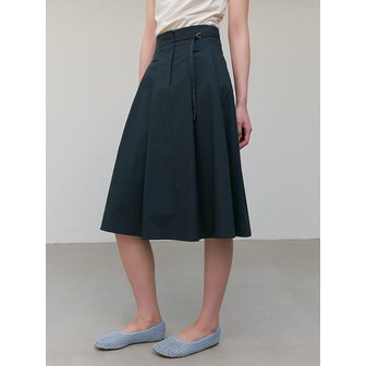 구호 플러스 Summer Belted Long Skirt  Navy (KE5527M03R)