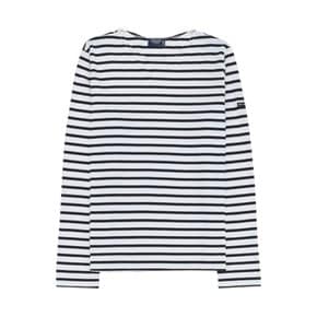 Minquiers Modern Striped Sailor Long Sleeve T-Shirt Neige Noir