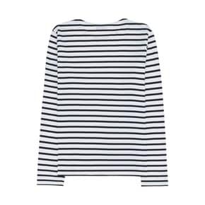 Minquiers Modern Striped Sailor Long Sleeve T-Shirt Neige Noir