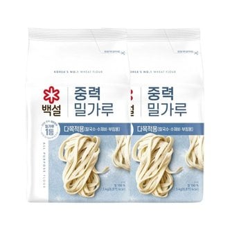  백설 중력 밀가루 2.5kg x2개