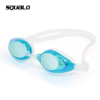 스쿠알로 SQUALO 프리미엄 김서림 방지형 미러 수경 물안경 MM-7600 스카이블루