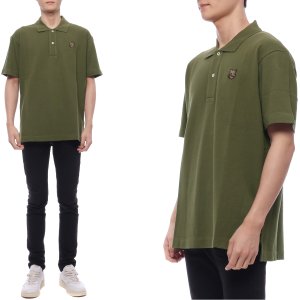 메종키츠네 [부산점] 24FW 남성 볼드 폭스헤드 패치 폴로 반팔티셔츠 (MM00210KJ7010 P384 24F (MM00210