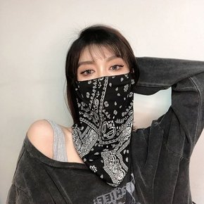 자외선차단쿨마스크 남녀 2컬러 페이즐리 고리형 귀걸이 페이스 마스크