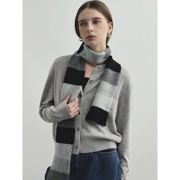 울 캐시미어 라운드넥 가디건 그레이 MDCD026GRAY