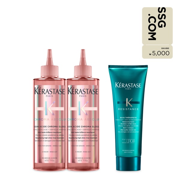 [SSG상품권5천원][본품증정] 듀오 크로마 압솔뤼 워터 트리트먼트 210ml [손상&염색모발용]