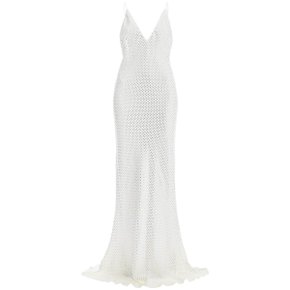 Sleeveless dress FABX3843 F2464 WHITE